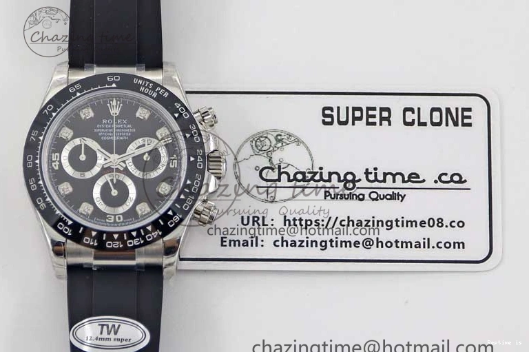 1218 Breathable Daytona 116519 SS TWF 1:1 Best Edition 904L Steel Black Diamonds Dial on Oysterflex Strap A 2413